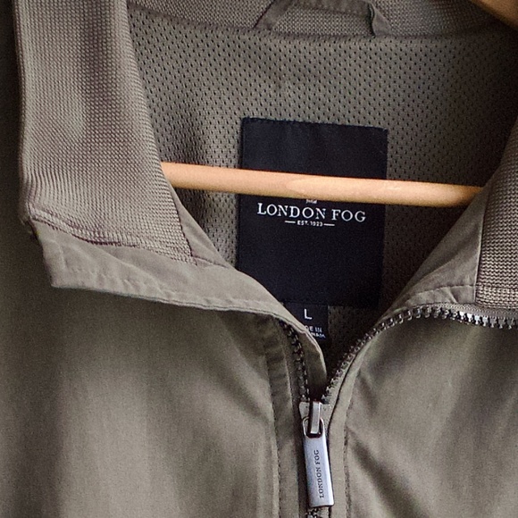 London Fog Men's Bomber Jacket Olive L - Picture 7 of 8